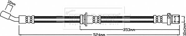 Borg & Beck BBH8443 - Тормозной шланг autospares.lv