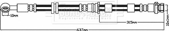 Borg & Beck BBH8040 - Тормозной шланг autospares.lv