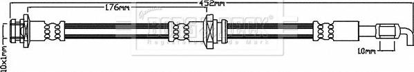 Borg & Beck BBH8023 - Тормозной шланг autospares.lv