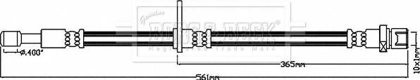 Borg & Beck BBH8198 - Тормозной шланг autospares.lv