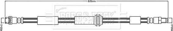 Borg & Beck BBH8896 - Тормозной шланг autospares.lv