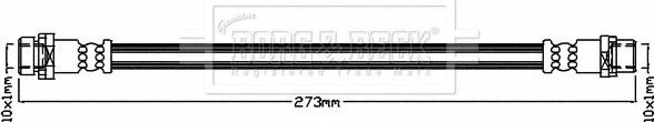 Borg & Beck BBH8323 - Тормозной шланг autospares.lv