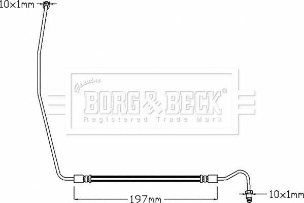 Borg & Beck BBH8327 - Тормозной шланг autospares.lv