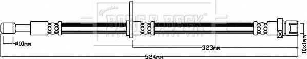 Borg & Beck BBH8205 - Тормозной шланг autospares.lv