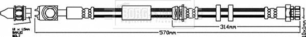 Borg & Beck BBH7960 - Тормозной шланг autospares.lv