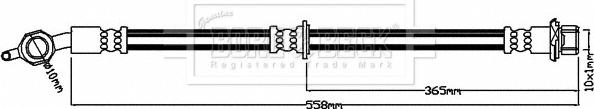 Borg & Beck BBH7968 - Тормозной шланг autospares.lv