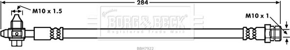 Borg & Beck BBH7922 - Тормозной шланг autospares.lv