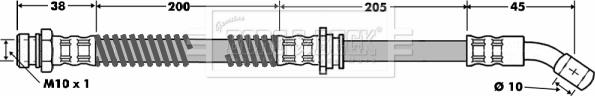 Borg & Beck BBH7457 - Тормозной шланг autospares.lv