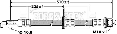 Borg & Beck BBH7418 - Тормозной шланг autospares.lv