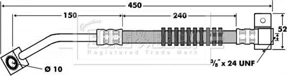 Borg & Beck BBH7412 - Тормозной шланг autospares.lv