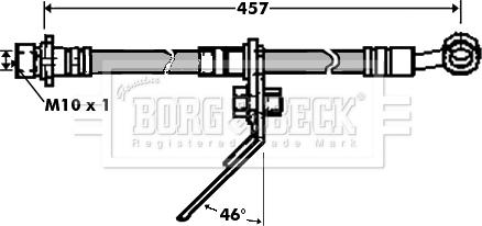 Borg & Beck BBH7435 - Тормозной шланг autospares.lv