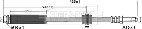 Borg & Beck BBH7430 - Тормозной шланг autospares.lv