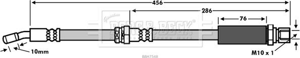 Borg & Beck BBH7548 - Тормозной шланг autospares.lv