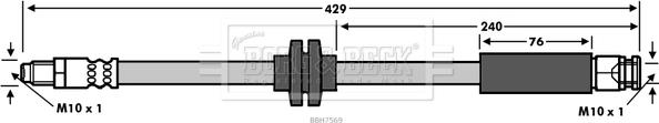 Borg & Beck BBH7569 - Тормозной шланг autospares.lv