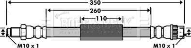 Borg & Beck BBH7512 - Тормозной шланг autospares.lv