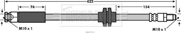 Borg & Beck BBH7571 - Тормозной шланг autospares.lv