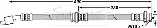 Borg & Beck BBH7653 - Тормозной шланг autospares.lv