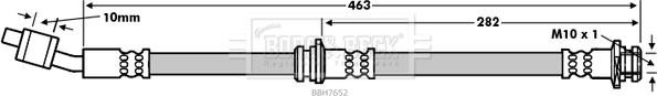 Borg & Beck BBH7652 - Тормозной шланг autospares.lv