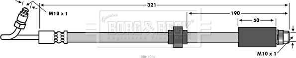 Borg & Beck BBH7669 - Тормозной шланг autospares.lv