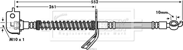 Borg & Beck BBH7611 - Тормозной шланг autospares.lv