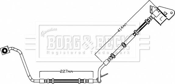 Borg & Beck BBH7625 - Тормозной шланг autospares.lv