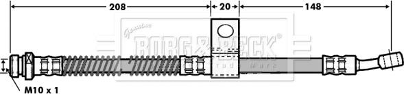 Borg & Beck BBH7004 - Тормозной шланг autospares.lv