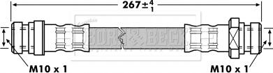 Borg & Beck BBH7002 - Тормозной шланг autospares.lv