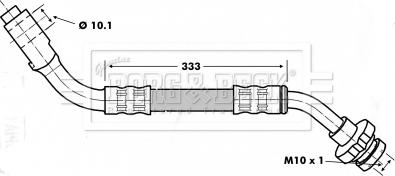 Borg & Beck BBH7155 - Тормозной шланг autospares.lv