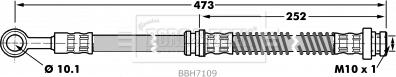 Borg & Beck BBH7109 - Тормозной шланг autospares.lv