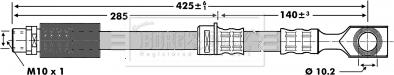 Borg & Beck BBH7124 - Тормозной шланг autospares.lv