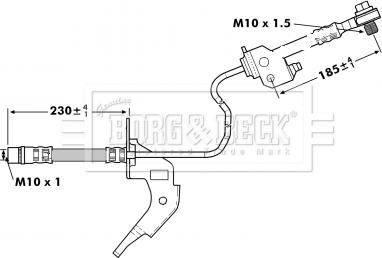 Borg & Beck BBH7121 - Тормозной шланг autospares.lv