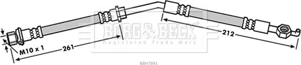 Borg & Beck BBH7891 - Тормозной шланг autospares.lv