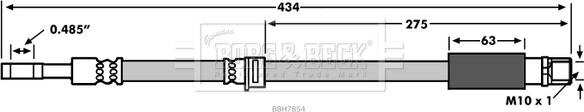 Borg & Beck BBH7854 - Тормозной шланг autospares.lv