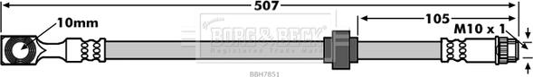 Borg & Beck BBH7851 - Тормозной шланг autospares.lv