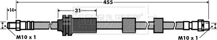 Borg & Beck BBH7391 - Тормозной шланг autospares.lv