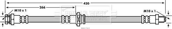 Borg & Beck BBH7365 - Тормозной шланг autospares.lv