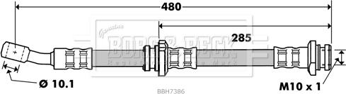 Borg & Beck BBH7386 - Тормозной шланг autospares.lv