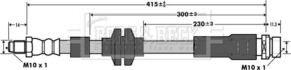 Borg & Beck BBH7376 - Тормозной шланг autospares.lv