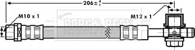 Borg & Beck BBH7298 - Тормозной шланг autospares.lv