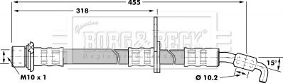 Borg & Beck BBH7240 - Тормозной шланг autospares.lv