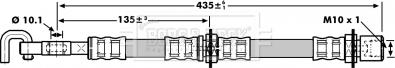 Borg & Beck BBH7253 - Тормозной шланг autospares.lv