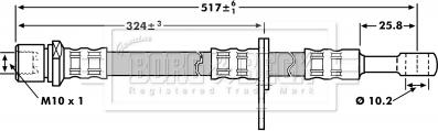 Borg & Beck BBH7202 - Тормозной шланг autospares.lv