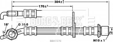 Borg & Beck BBH7270 - Тормозной шланг autospares.lv