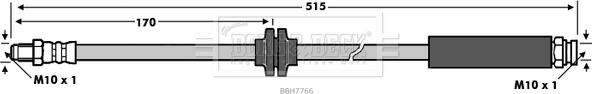 Borg & Beck BBH7766 - Тормозной шланг autospares.lv