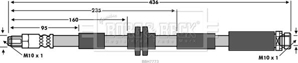 Borg & Beck BBH7773 - Тормозной шланг autospares.lv