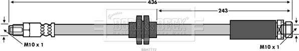 Borg & Beck BBH7772 - Тормозной шланг autospares.lv