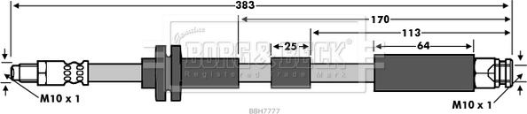 Borg & Beck BBH7777 - Тормозной шланг autospares.lv