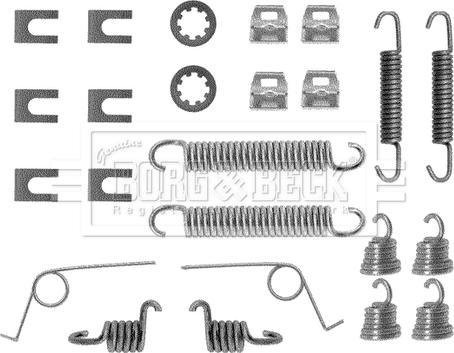 Borg & Beck BBK6018 - Комплектующие, барабанный тормозной механизм autospares.lv