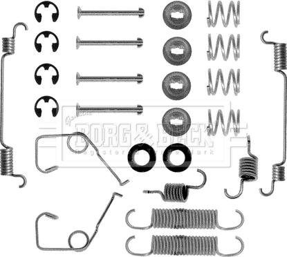 Borg & Beck BBK6037 - Комплектующие, барабанный тормозной механизм autospares.lv