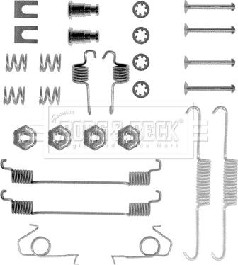 Borg & Beck BBK6028 - Комплектующие, барабанный тормозной механизм autospares.lv